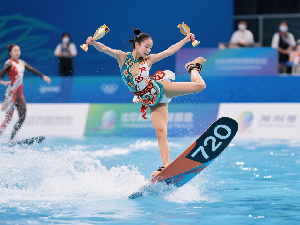 “徐汇妍水上夺金，完美演绎中华风采”